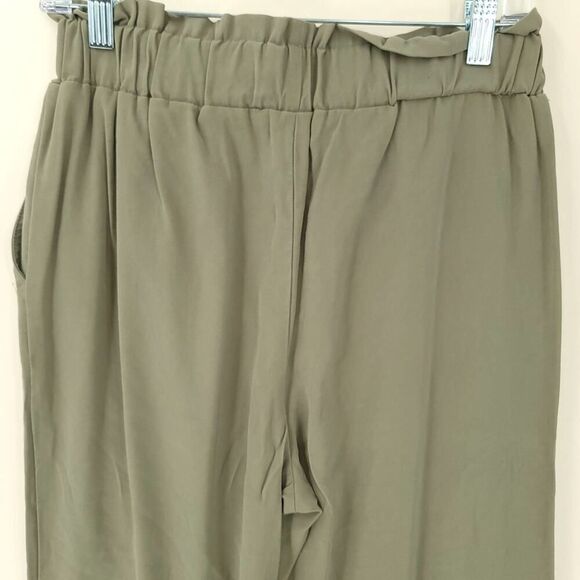 ZARA Green Paperbag Cuffed Pants SM - Picture 6 of 8